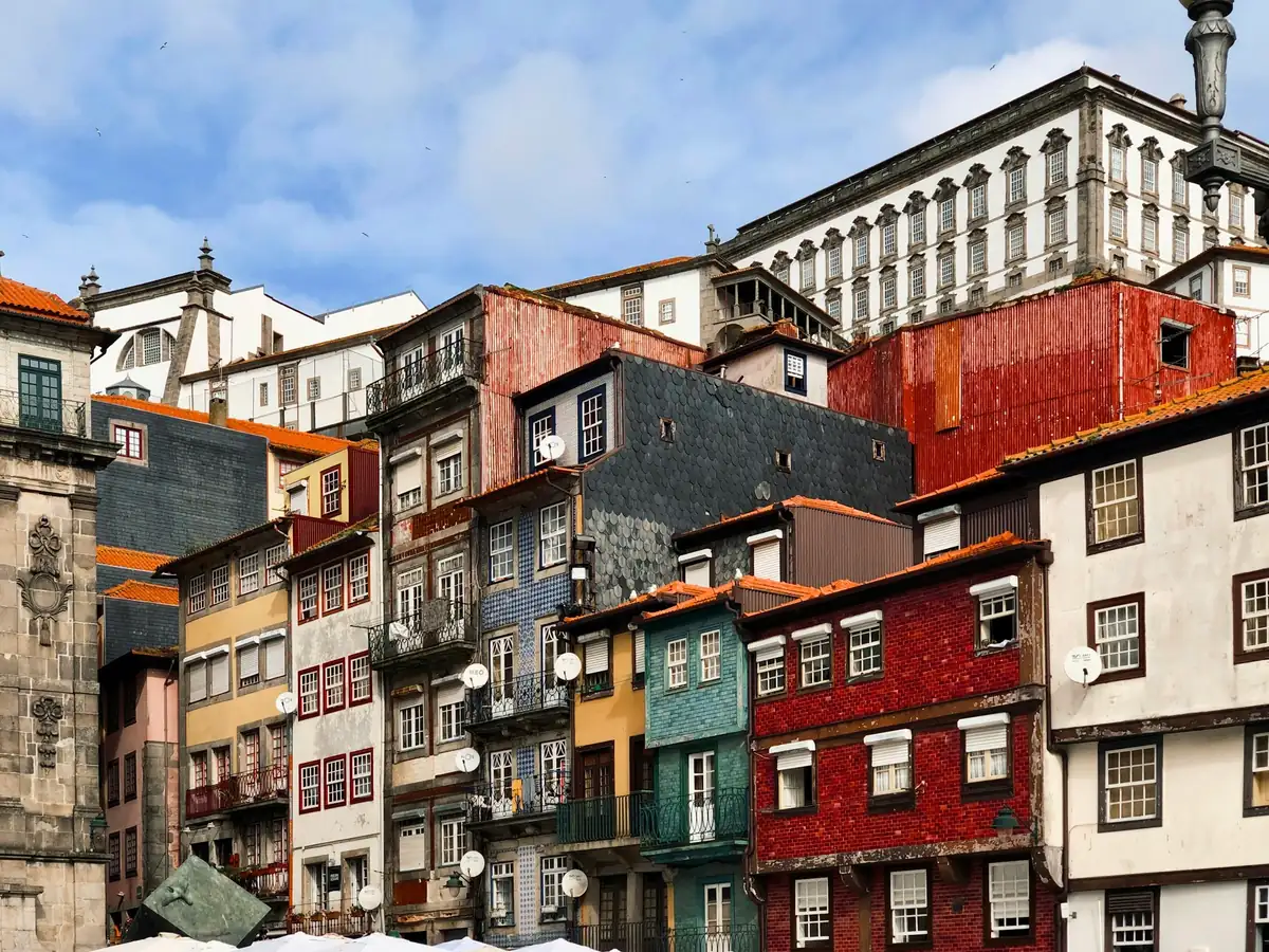 The colourful houses of the Ribeira in Porto