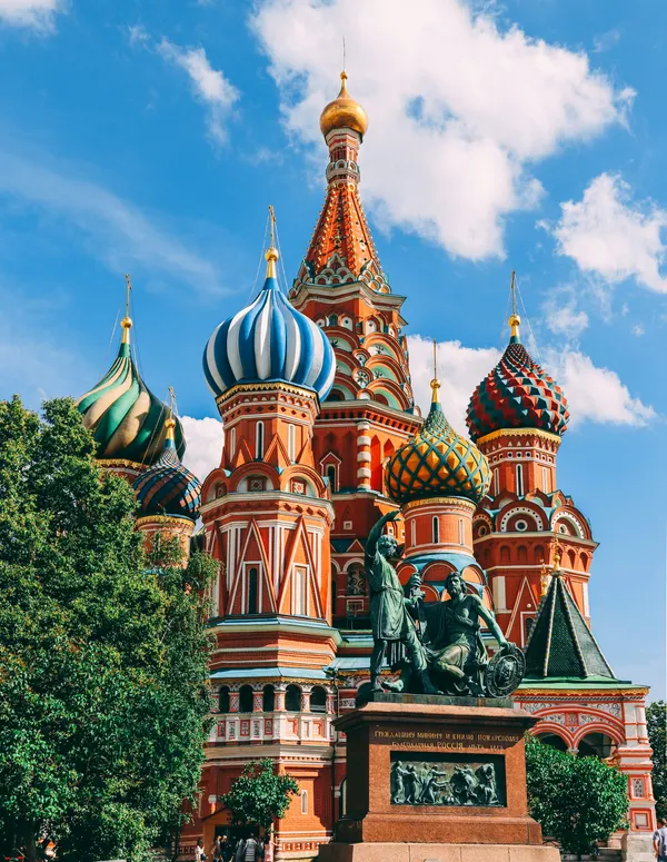 The domes of St Basil's Cathedral on Red Square